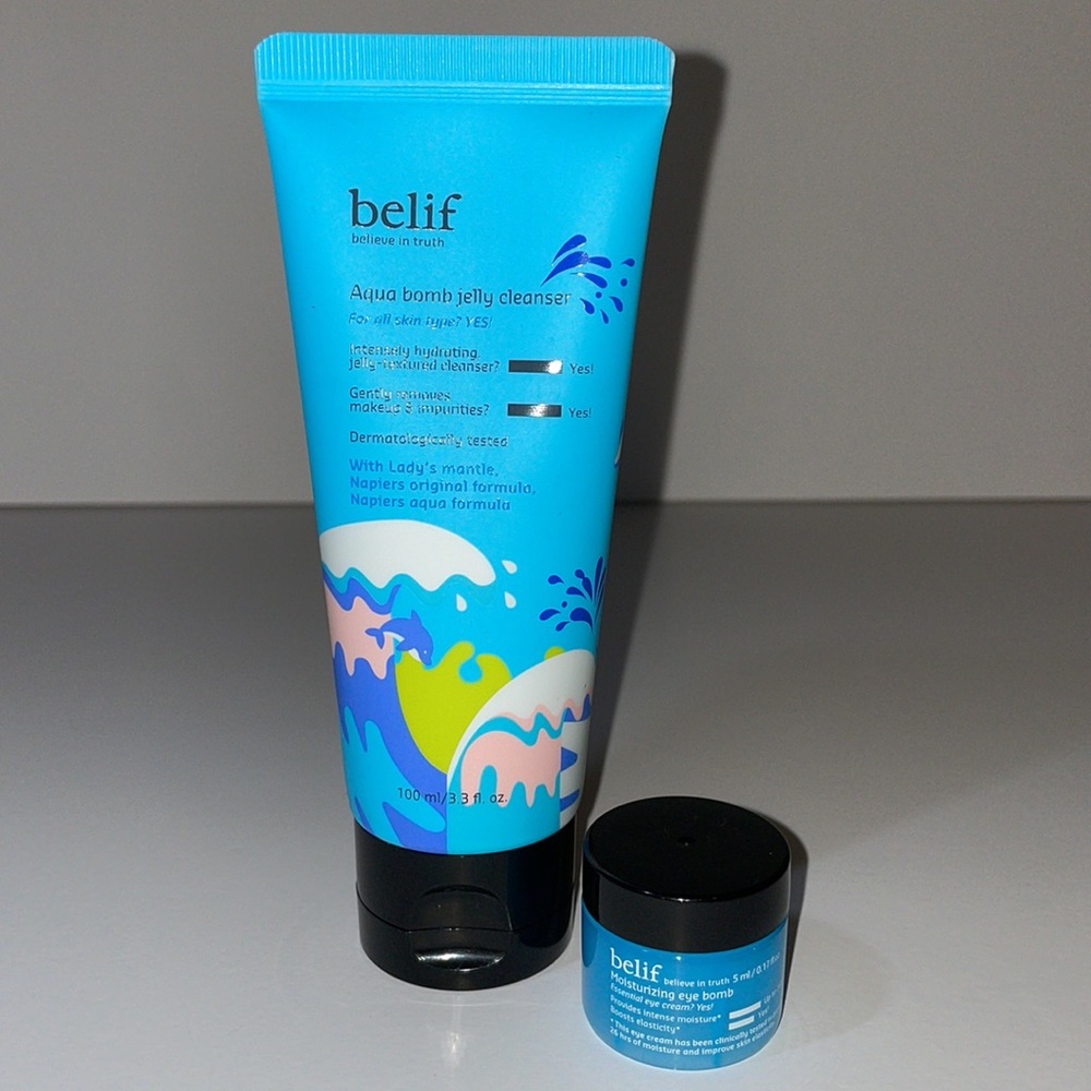 Belief Aqua Bomb Jelly Cleanser NWT with a FREE* Moisturizing Eye Bomb